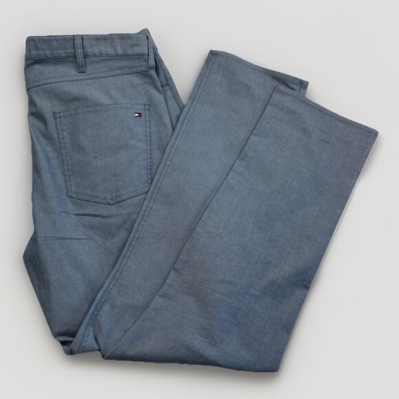 Tommy Hilfiger Pants Mens 36X32 Light Blue Straight Fit Chino Flat Front Casual - Picture 1 of 11